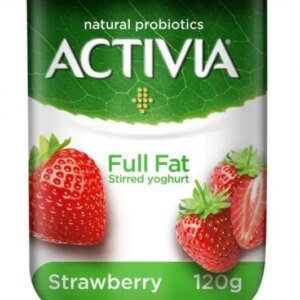 ACTIVIA FRUIT YOGURT FULL FAT STARWBERRY 120G