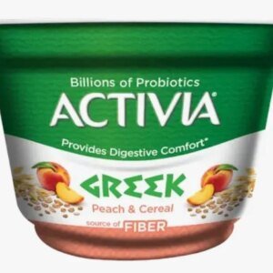 ACTIVIA GREEK DAIRY DESSERT PEACH & CEREAL 150G