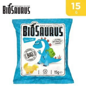 BIOSAURUS BAKED ORGANIC CORN SNACK WITH SALT (15G)