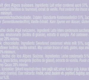 CAILLER Milk chocolate from the Swiss Alps Tab100g