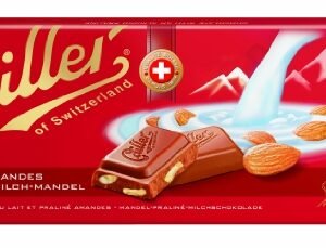CAILLER Milk chocolate with ground almonds (16{25531b0d382c3c0c696f99ffc678f672f6857c4ba9e323b89a47fe49279ea423}) and crushed almonds (15{25531b0d382c3c0c696f99ffc678f672f6857c4ba9e323b89a47fe49279ea423}) Tab100g