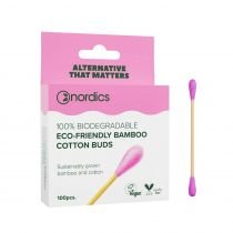 Eco - Friendly Bamboo Cotton Buds Pink