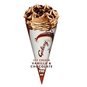 GALAXY ICE CREAM CONE VANILLA & CHOCOLATE 110ML