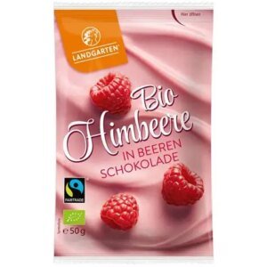 LANDGARTEN ORGANIC RASPBERRIES IN BERRY CHOCOLATE (50G)