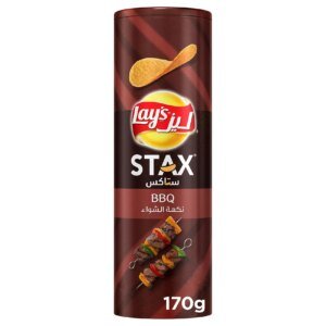 LAYS CHIP STAX BBQ 170G