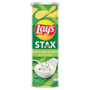 LAYS CHIP STAX SOUR CREAM & ONION 170G