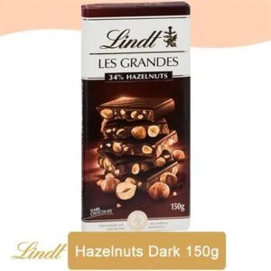 LINDT LES GRANDES 34{25531b0d382c3c0c696f99ffc678f672f6857c4ba9e323b89a47fe49279ea423} HAZELNUTS DARK CHOCOLATE (150G)