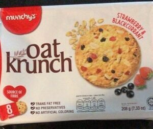 MUNCHYS-LEXUS Munchi's Strawberry and Blackcurrant Oatmeal Crackers 208g