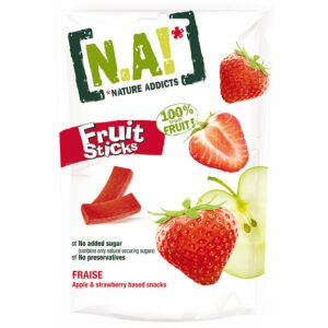 NATURE ADDICTS FRUIT STICKS FRAISE/ STRAWBERRY 35gm