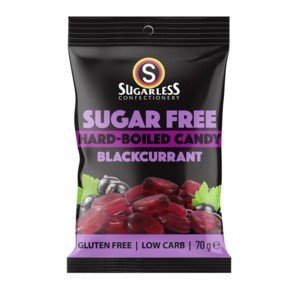 SUGARLESS CANDY BLACKCURRANT 70 GR