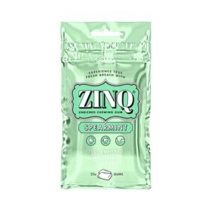 ZINQ SUGAR FREE SPEARMINT ENRICHED CHEWING GUM (22G)